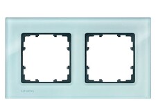 SIEMENS 5TG1202 DELTA MIRO FRAME DOUBLE GENUINE MATERIAL GLASS 161X90 MM