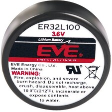 EVE ER32L100 Primární Li-článek 3.6V,velikost: 1/6D, s piny do PCB