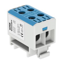 MOREK MAA2035B10 Univerzální řadová svorka OTL 35-2xAl/Cu 2,5-35mm² 1000V modrá