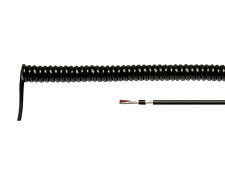 HELUKABEL 85774 PUR-SPIKA WL 8x0,5mm2 Spirálový kabel 300mm, černá