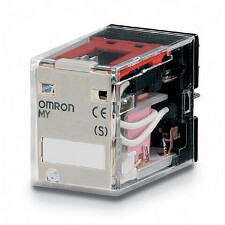 OMRON MY4IN 12DC(S) univerzální relé, 4-pólové, testovací tlačítko horní, indikátor