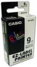 Barevná páska CASIO XR-9WE1  bílá/černá 9 mm