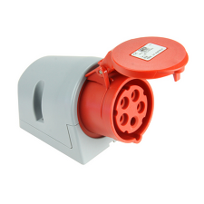 PCE 115-6TT Zásuvka nástěnná bezšroubová 5-pólová, 16A / 400V, krytí IP 44, TURBO TWIST