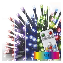 EMOS D4AA02 LED vánoční řetěz, 10m, venkovní, RGB., 230VAC časovač