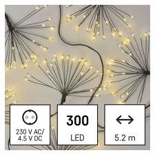 EMOS D3AW10 LED vánoční girlanda –  nano svítící trsy, 230VAC teplá bílá