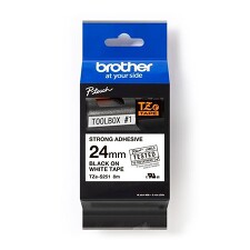 BROTHER TZE-S251 Páska bílá / černá (24mm, laminovaná, extrémně adhezivní, 8m)