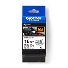 BROTHER TZE-FX241 Páska bílá / černá (18mm,s flexibilní páskou, 8m)