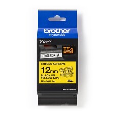 BROTHER TZE-S631 Páska žlutá / černá (12mm, laminovaná, extrémně adhezivní, 8m)