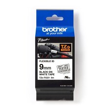 BROTHER TZE-FX221 Páska bílá / černá (9mm,s flexibilní páskou, 8m)