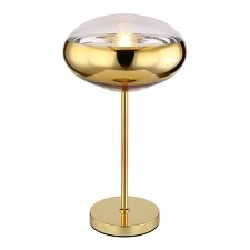 GLOBO 15445TG ANDREW Stolní lampa, kov zlatý, sklo zlaté a průhledné