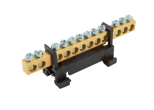 ELEMAN 1000085 Můstek L 12 (svorkovnice 12x16mm2), nekrytý IP00, černý, 63A, na DIN