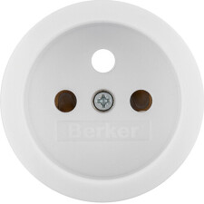 BERKER 396579 Centrální díl pro zásuvku se zemnícím kolíkem s ochrannou proti dotyku bílá