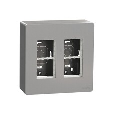 SCHNEIDER NU122430 UNICA System+ Centrální jednotka 2x4 moduly vertik.povrch., aluminium