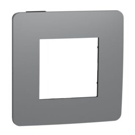 SCHNEIDER NU280222 UNICA Studio Color Krycí rámeček jednonásobný, Dark Grey/černá
