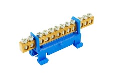 ELEMAN 1000007 Můstek N 12 (svorkovnice 12x16mm2), nekrytý IP00, modrý, 63A, na DIN