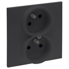 LEGRAND 863427 Niloé STEP Zásuvka 2x2P+T clonky ocel