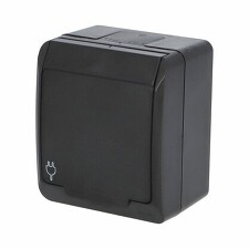 FAMATEL 5321-09 GALATEA IP44 Zásuvka 2P+PE (černá)