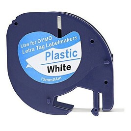DYMO 91221 (S0721660)(S0721560) Páska plastová, bílá 12mm x 4m