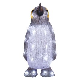 EMOS DCFC20 LED vánoční tučňák, 35cm, 230 V AC, venkovní, studená bílá, čas.
