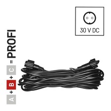 EMOS D2ZB01 Prodlužovací kabel pro spojovací řetězy Profi černý, 10 m, IP44