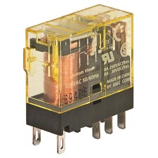 IDEC RJ2S-CLD1-D24 2-pólové relé úzké provedení kontrolní LED ochranná dioda A1+ 24VDC 8A