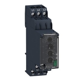 SCHNEIDER RM22TR33 Kontrolní relé, 3fázové sítě, sled/výpadek f., podpětí, přepětí, 304…576 V AC
