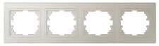 KANLUX 25001 DOMO Čtyřnásobný horizontální rámeček - perleťově bílá
