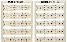 WAGO 209-545 Blok označovacích štítků A, B, P, N, PE, PEN, L1, L2, L3, zemění