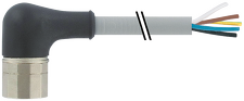 MURR 7000-23151-3621000 Kabel s konektorem M23 F úhlový/volný konec-12pin PUR/PVC, šedý, délka 10m
