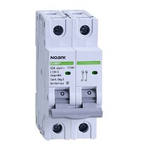 NOARK 111561 Ex9BP 2P DC500V C16 DC jistič 6 kA pro PV aplikace, char.C, 16 A, 500 V DC, 2pól