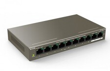 TENDA TEF1110P-8-102W 10xRJ45 Switch(8xPoE 802.3af/at 10/100Mbps,2x Uplink 1Gbs),102W