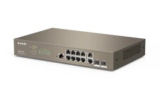 TENDA TEG5312F Managed L3 Gigabit Switch, 10x RJ45 10/100/1000 Mb/s, 2x SFP 1 Gb/s