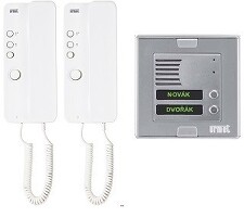 URMET 1183/602 Souprava domovního telefonu pro 2 účastníky, panel 1148 (2-drát)