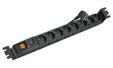 SOLARIX 80593012 ACAR-S8-FA ACAR S8 FA Napájecí panel 8 pozic, s přepěťovou ochranou včetně držáku 19" kabel 3m