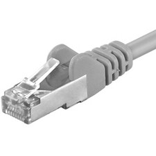 PREMIUMCORD sp6ftp010 F/UTP 1m CAT.6 patch kabel awg26 šedá