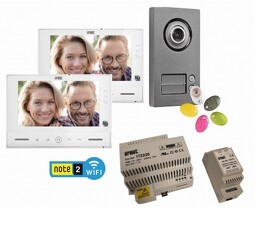 URMET 1723/96 Souprava bar. 7" videotel. pro 2 úč., čtečka čipů, mobil, panel MIKRA2