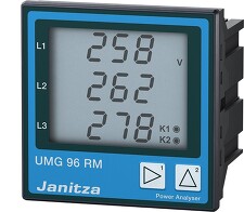 JANITZA 5222066 UMG 96RM-CBM Analyzátor sítě 90-277VAC / 90–250VDC RS485+USB