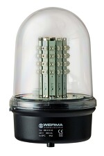 WERMA 28041055 LED-Překážkové svítidlo,24VDC,červ. s čirým kr. Typ A, ICAO Annex 14