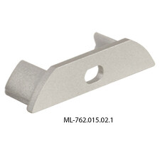 McLED ML-762.015.02.1 Koncovka s otvorem pro PX, stříbrná barva