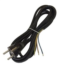 TEKACABLE AK 91 3159-1-1/2 Přívodní kabel H05RR-F 3G1,5C s přímou vidlicí L=2m guma
