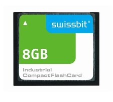 SWISSBIT SFCF008GH1AF2TO-I-MS-523-STD Paměťová karta pro průmysl Compact Flash Card, C-500, 8 GB, SLC Flash, -40C to +85C