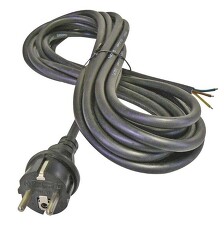TEKACABLE AK 93 3109-1-1/2 Přívodní kabel H05RN-F 3x1,0C s přímou vidlicí IP44 L=2m guma