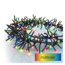 EMOS D4BM05 LED vánoční řetěz – ježek, 7,2 m, venkovní i vnitřní, multicolor, programy, IP44