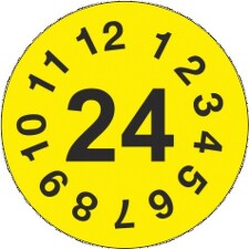 STRO.M POZ28A_24 Kontrolní štítek rok 2024 (datumovka) průměr 2cm (arch 90ks)