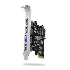 AXAGON PCEU-430VL, PCIe řadič, 4x USB 3.2 Gen 1 port, UASP