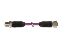 MURR 7000-13225-8031000 konektor M12/5-pin/zás/přímý - kabel FI PUR 2×0.25 + 2×0.34 mm2, L=10,0m