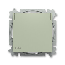 ABB 6619T-A06995 243, ZONI Zásuvka jednonásobná, s cl., s víčkem, IP44; olivová