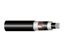 22-AXEKVCE 1x120/16 Energetický kabel se zvýšenou odolností vůči podélnému šíření vlhkosti s PE pláštěm