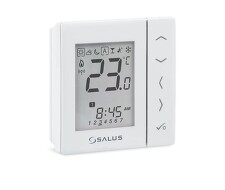 SALUS VS20WRF Bezdrátový termostat 4v1, bílý, nástěnný, 4xAAA, 2,4 GHz
