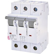 ETI 002115514 ETIMAT 6 3p B10 6kA Jistič 3-pól, B, 6kA, 10A, 400V AC